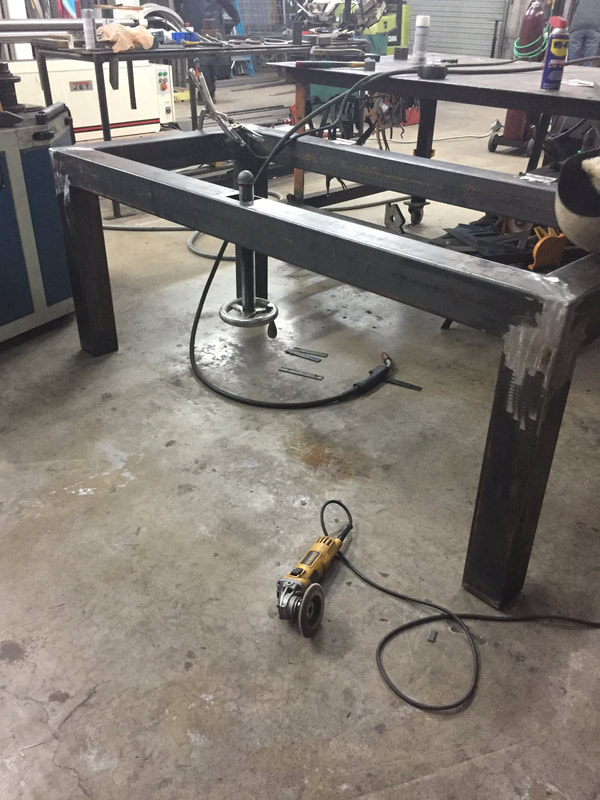 custom metal table base
